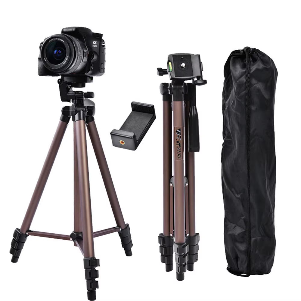 Camera Tripod for Cellphone Phone Tripod Phone Camera Holder for Canon Nikon Sony DSLR Digital Camcorder WT3130 Aluminum